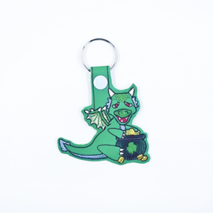 St. Crunchy the Dragon Key Fob