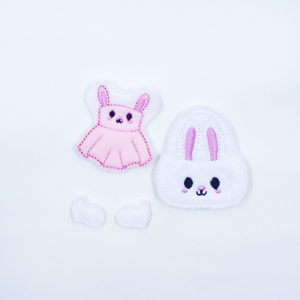 Bunny Dress With Purse And Shoes Dress up Doll Accessory