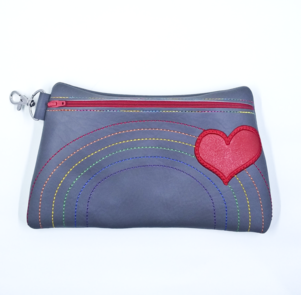 Rainbow Heart Clutch