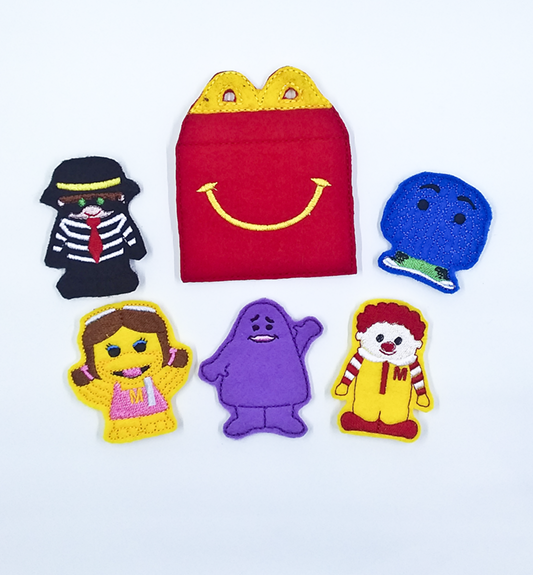 Fast Food Kids Meal Friends Finger Puppets