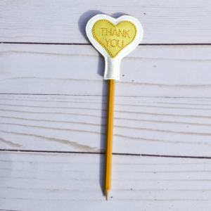 Thank You Conversation Heart Pencil Topper