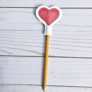 Cutie Conversation Heart Pencil Topper