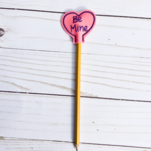 Be Mine Heart Pencil Topper