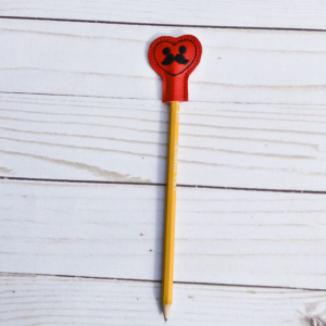Mustache Heart Pencil Topper
