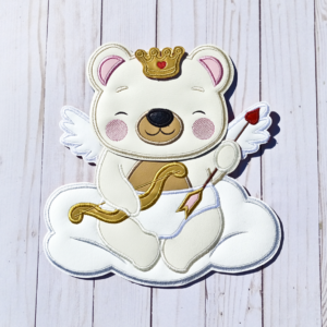 Cupid Bear Sitting On A Cloud Decorative Piece