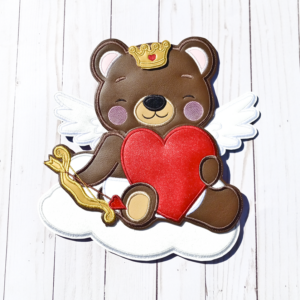 Heart Holding Cupid Bear Decorative Piece