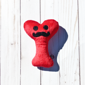 Kawaii Mustache Heart Rattle