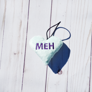 Meh Conversation Heart Plush