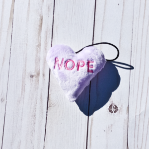 Nope Conversation Heart Plush