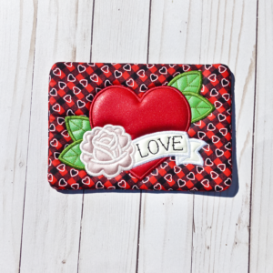 Love Heart Tattoo Mug Rug