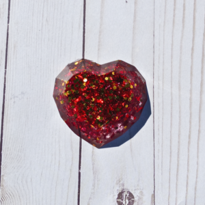 Resin Heart Paperweight