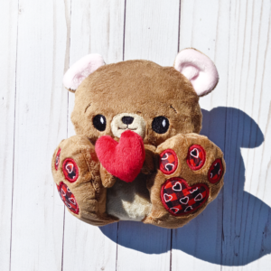 Big Foot Teddy With Heart Plush