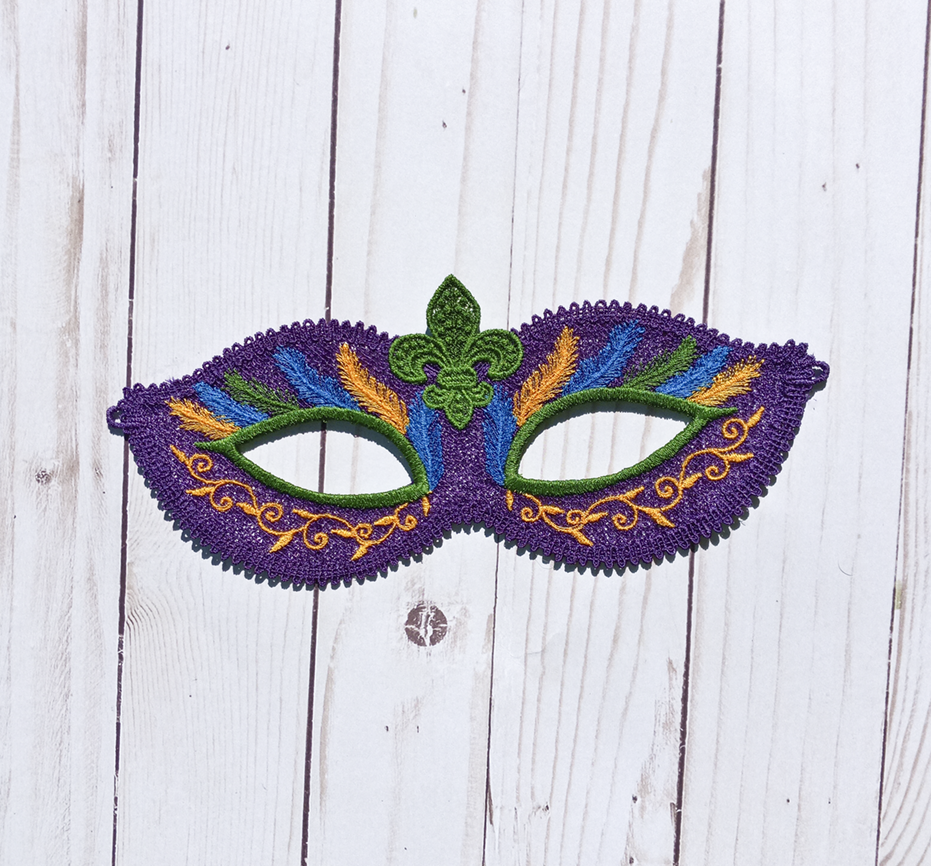 Fleur De Lis Lace Mask