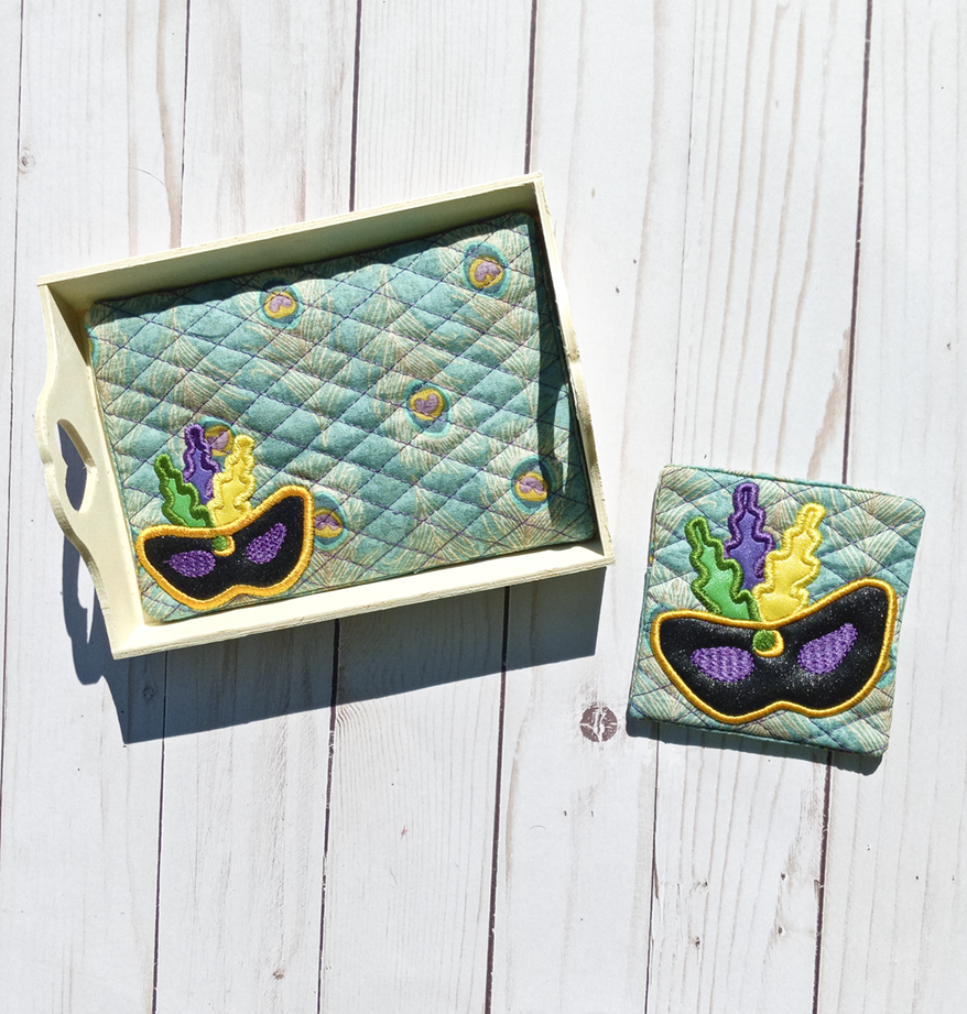Masquerade Mask Mug Rug