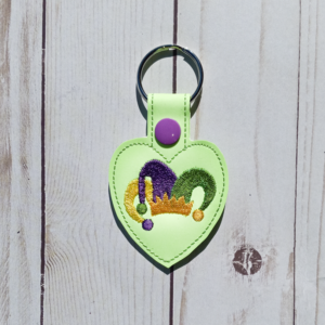 Jester Hat Heart Key Fob