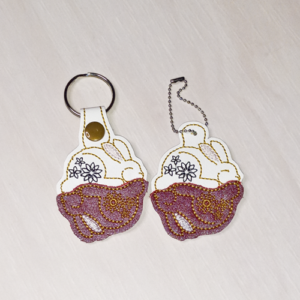 Yin Yang Rabbits Fob/ Dangle