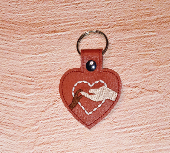 Holding Hands Key Fob