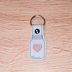 Heart Mason Jar Key Fob