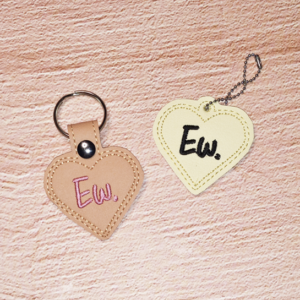 Ew. Conversation Heart Fob/ Dangle