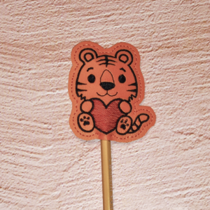 Tiger w/Heart Pencil Topper
