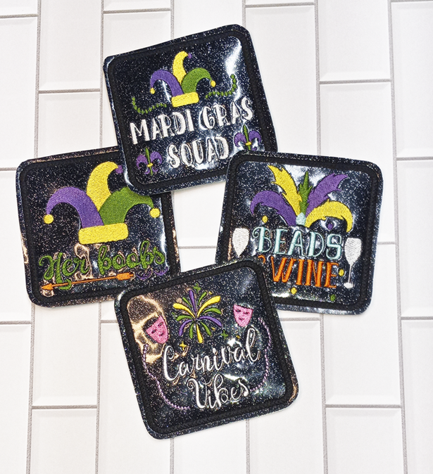 Mardi Gras Celebration Coasters