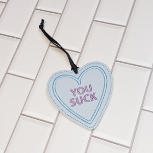 You Suck Conversation Heart Ornament