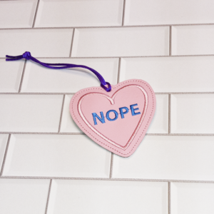 Nope Conversation Heart Ornament