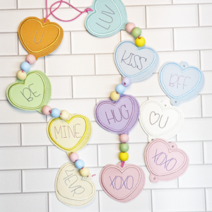 Conversation Heart Wall Hanging