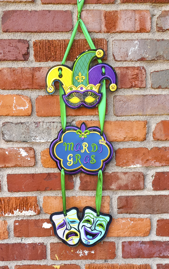 Mardi Gras Door Hanger