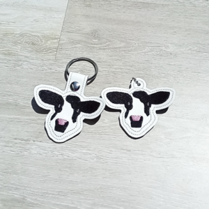 Cow Mascot Head Fob/ Dangle