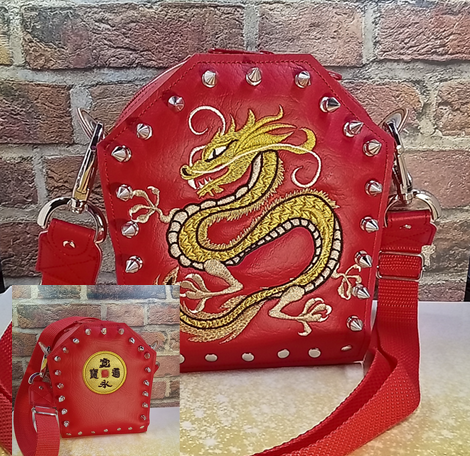 Lunar Chinese Dragon Rivet Bag