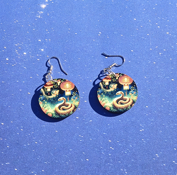 Lunar Snake Earrings