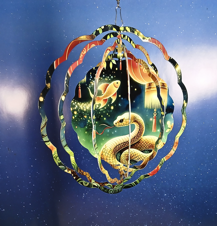 Lunar Snake Wind Spinner