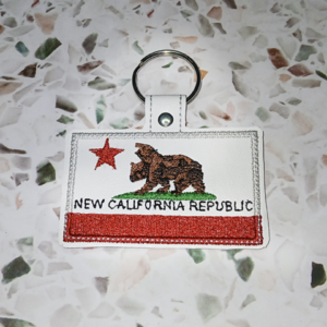 Post-War Republic Flag Key Fob