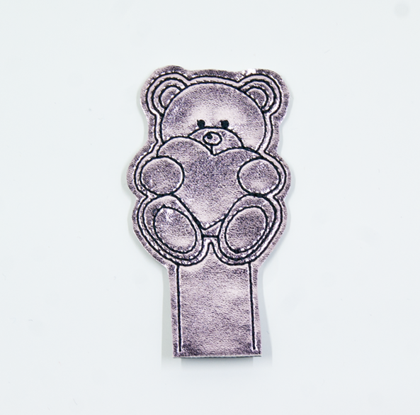 Sitting Teddy Bear With Heart Pencil Topper