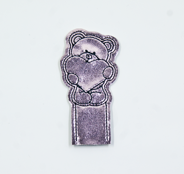 Standing Teddy Bear With Heart Pencil Topper