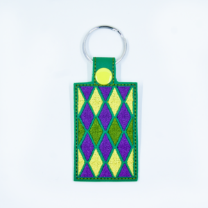 Mardi Gras Harlequin Key Fob