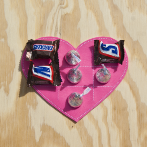 Heart-shaped Tic Tac Toe Board