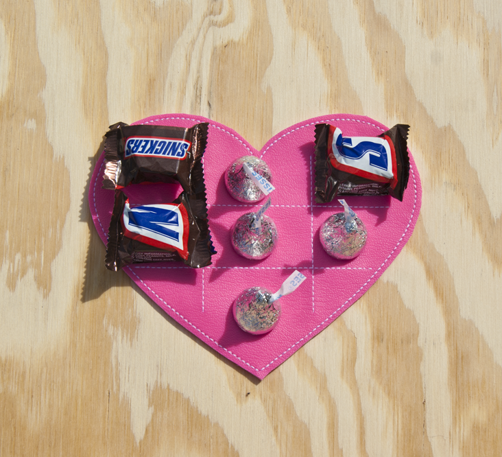 Heart-shaped Tic Tac Toe Board