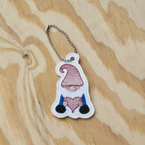 Gnome Holding A Heart Bag Dangle