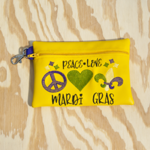 Peace, Love, Mardi Gras Bag