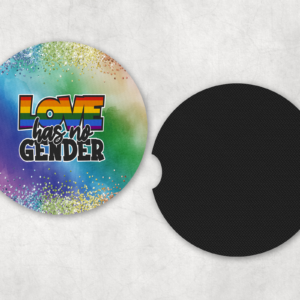 Love Has No Gender Car Coasters Mockup