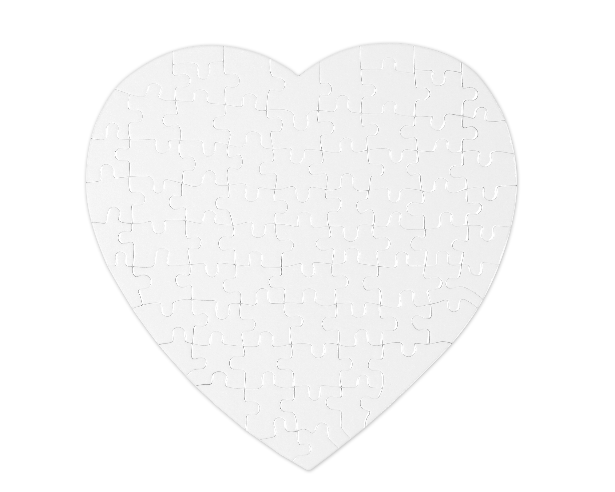 Printed Heart-Shaped Jigsaw Puzzle
