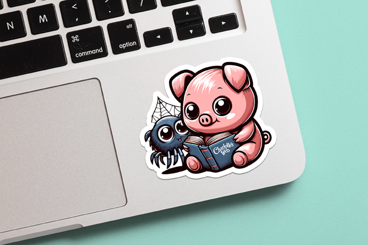 Spider & Pig Sticker Mockup