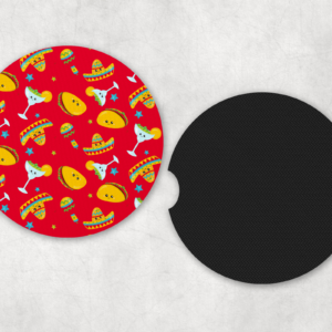 Tacos & Margarita Pattern Car Coasters