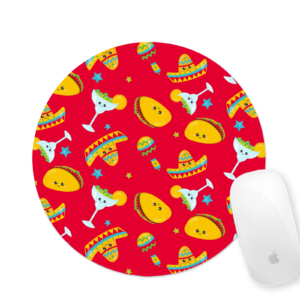 Tacos & Margaritas Pattern Mousepad Mockup