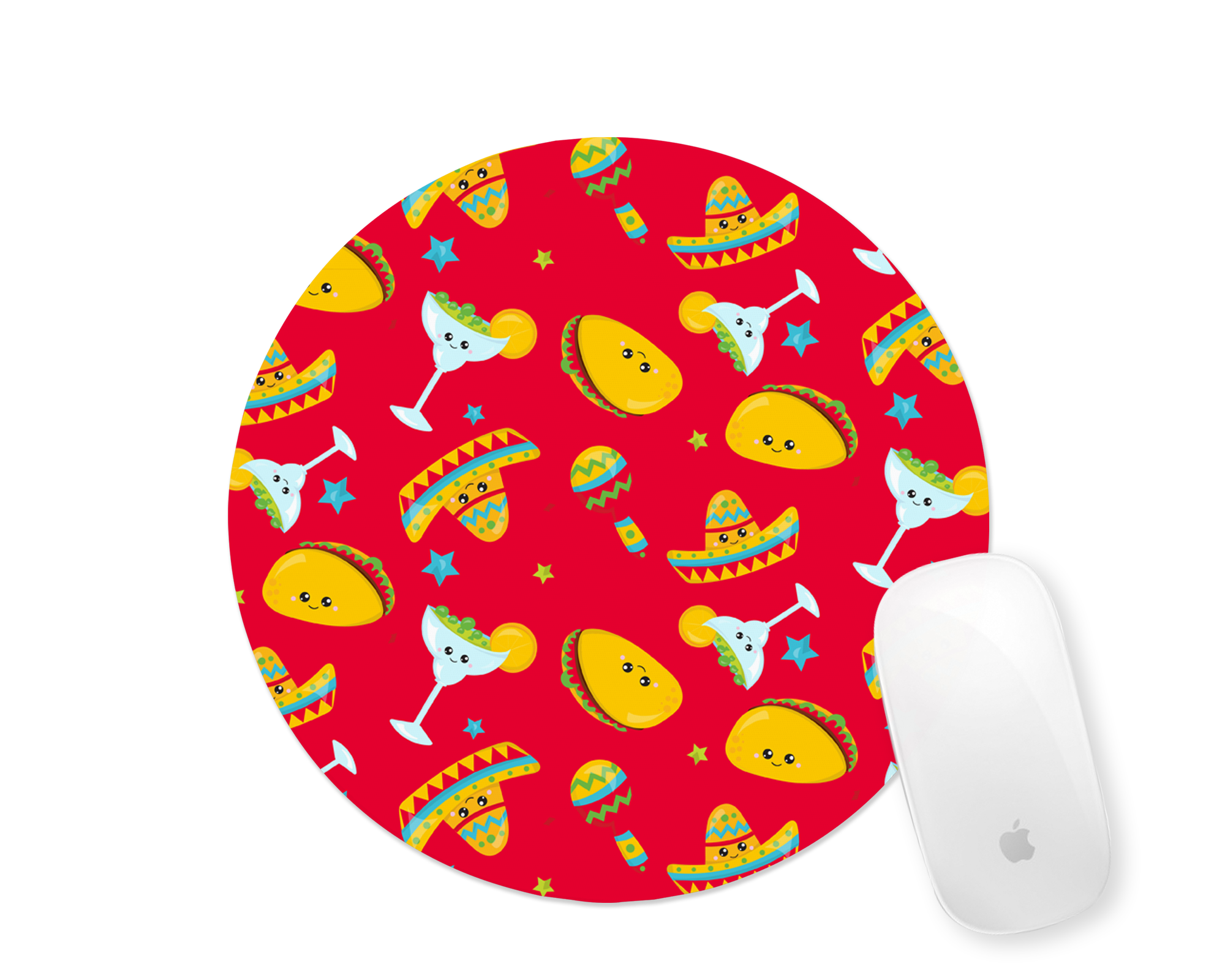 Tacos & Margaritas Pattern Mousepad Mockup