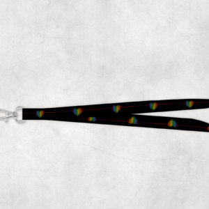 Rainbow Heartbeats Lanyard Mockup