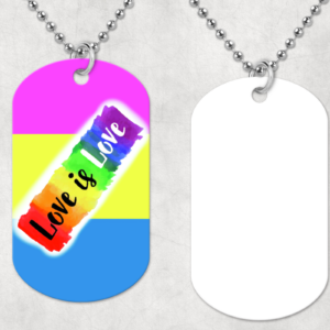 Love Is Love Dog Tag Mockup