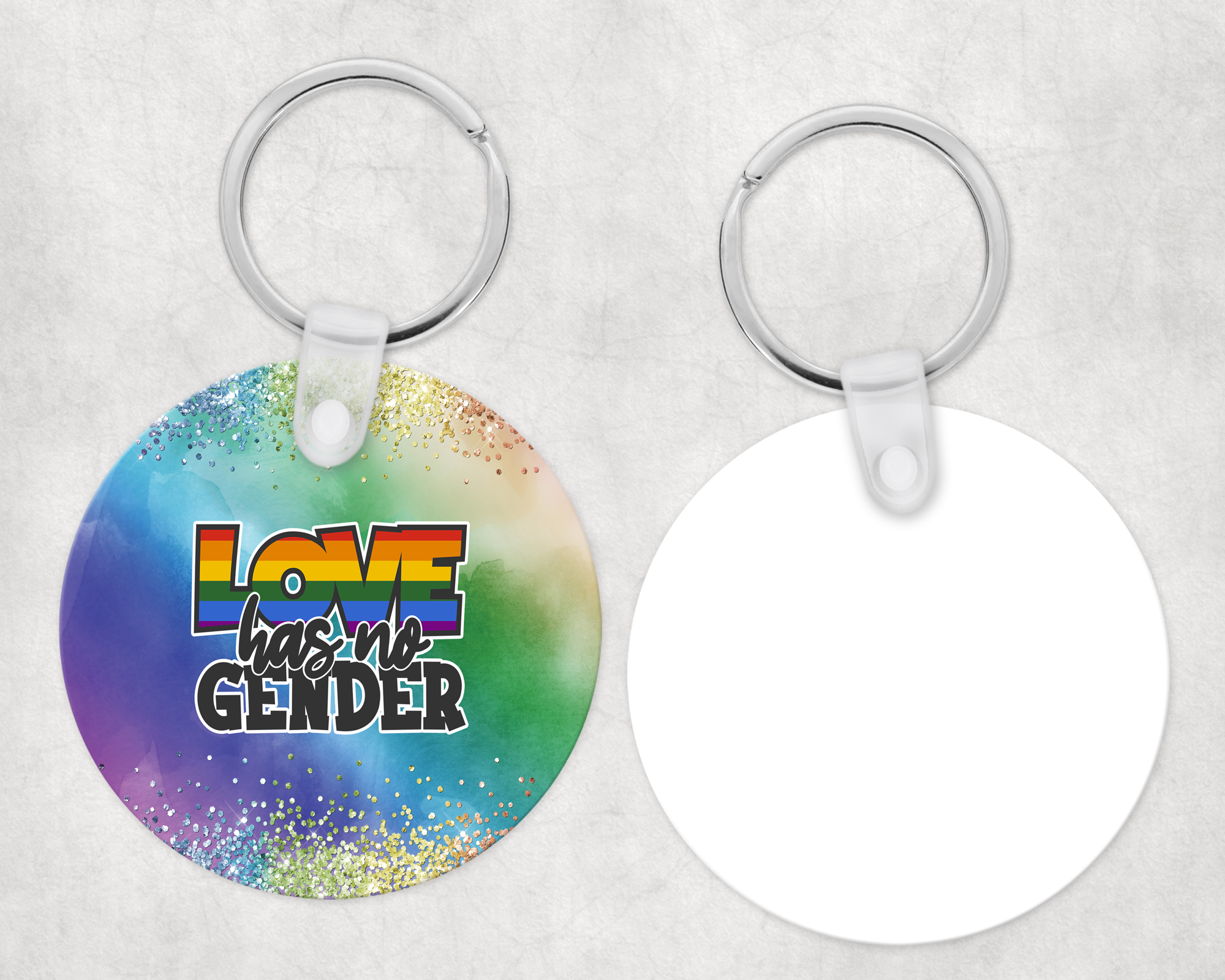 Love Has No Gender Keychain Mockup